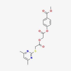 molecular formula C18H18N2O6S B15011679 Methyl 4-{[({[(4,6-dimethylpyrimidin-2-yl)sulfanyl]acetyl}oxy)acetyl]oxy}benzoate 