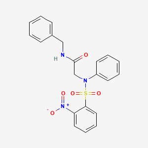 molecular formula C21H19N3O5S B15011744 N-Benzyl-2-(N-phenyl2-nitrobenzenesulfonamido)acetamide 