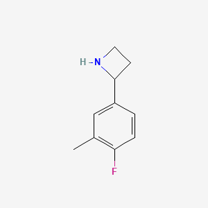 molecular formula C10H12FN B1501175 2-(4-Fluoro-3-methylphenyl)azetidine CAS No. 777888-90-1