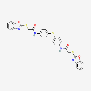 N,N'-(sulfanediyldibenzene-4,1-diyl)bis[2-(1,3-benzoxazol-2-ylsulfanyl)acetamide]