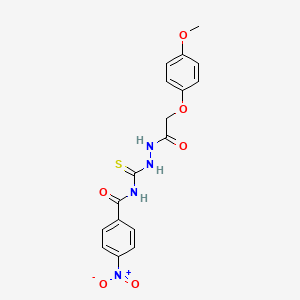 N-[[[2-(4-methoxyphenoxy)acetyl]amino]carbamothioyl]-4-nitrobenzamide