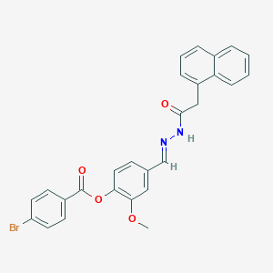 2-methoxy-4-{(E)-[2-(naphthalen-1-ylacetyl)hydrazinylidene]methyl}phenyl 4-bromobenzoate