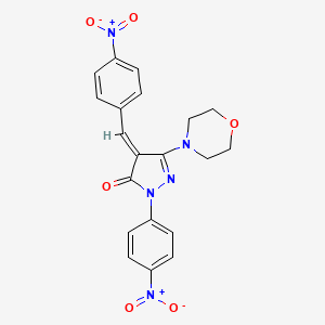 (4E)-5-(morpholin-4-yl)-4-(4-nitrobenzylidene)-2-(4-nitrophenyl)-2,4-dihydro-3H-pyrazol-3-one