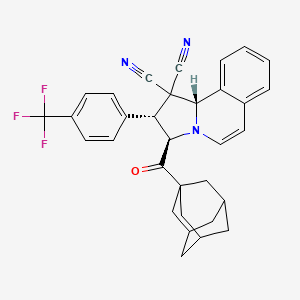 molecular formula C32H28F3N3O B15011792 3-(Adamantane-1-carbonyl)-2-[4-(trifluoromethyl)phenyl]-1H,2H,3H,10BH-pyrrolo[2,1-A]isoquinoline-1,1-dicarbonitrile 