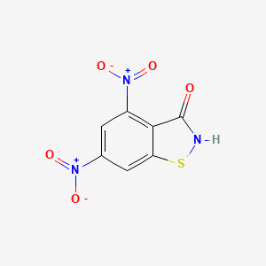 molecular formula C7H3N3O5S B15011830 4,6-dinitro-1,2-benzothiazol-3(2H)-one 