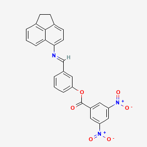 3-[(E)-(1,2-dihydroacenaphthylen-5-ylimino)methyl]phenyl 3,5-dinitrobenzoate