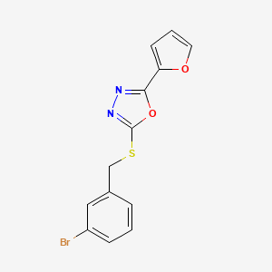 2-(3-Bromo-benzylsulfanyl)-5-furan-2-yl-[1,3,4]oxadiazole