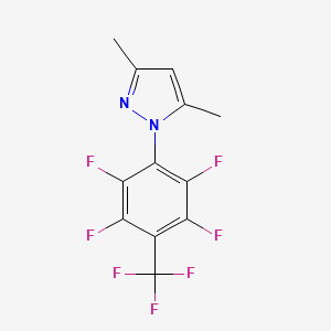 3,5-dimethyl-1-[2,3,5,6-tetrafluoro-4-(trifluoromethyl)phenyl]-1H-pyrazole