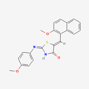 (5Z)-2-(4-methoxyanilino)-5-[(2-methoxynaphthalen-1-yl)methylidene]-1,3-thiazol-4-one