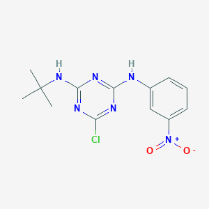 N-tert-butyl-6-chloro-N'-(3-nitrophenyl)-1,3,5-triazine-2,4-diamine