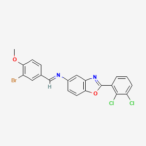 N-[(E)-(3-bromo-4-methoxyphenyl)methylidene]-2-(2,3-dichlorophenyl)-1,3-benzoxazol-5-amine