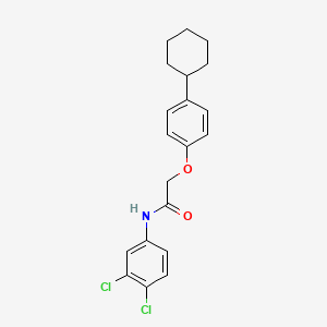 2-(4-cyclohexylphenoxy)-N-(3,4-dichlorophenyl)acetamide