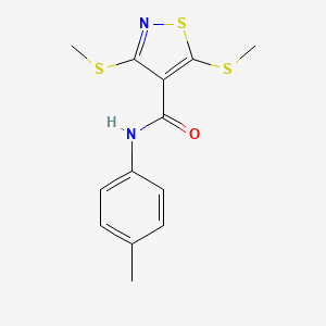 N-(4-methylphenyl)-3,5-bis(methylsulfanyl)-1,2-thiazole-4-carboxamide