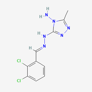 molecular formula C10H10Cl2N6 B15012007 3-[(2E)-2-(2,3-dichlorobenzylidene)hydrazinyl]-5-methyl-4H-1,2,4-triazol-4-amine 