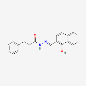 molecular formula C21H20N2O2 B15012055 N'-[(1E)-1-(1-hydroxynaphthalen-2-yl)ethylidene]-3-phenylpropanehydrazide 