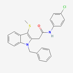 2-[1-benzyl-3-(methylsulfanyl)-1H-indol-2-yl]-N-(4-chlorophenyl)acetamide