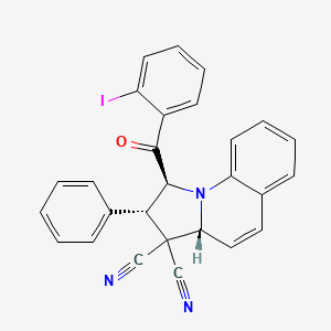 (1S,2S,3aR)-1-[(2-iodophenyl)carbonyl]-2-phenyl-1,2-dihydropyrrolo[1,2-a]quinoline-3,3(3aH)-dicarbonitrile