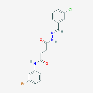 N-(3-bromophenyl)-4-[(2E)-2-(3-chlorobenzylidene)hydrazinyl]-4-oxobutanamide