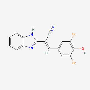 (2E)-2-(1H-benzimidazol-2-yl)-3-(3,5-dibromo-4-hydroxyphenyl)prop-2-enenitrile