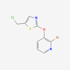 molecular formula C9H6BrClN2OS B1501211 2-Bromo-3-(5-chloromethyl-thiazol-2-yloxy)-pyridine CAS No. 1065484-69-6