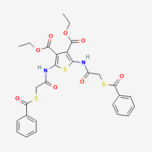 Diethyl 2,5-bis({[(phenylcarbonyl)sulfanyl]acetyl}amino)thiophene-3,4-dicarboxylate