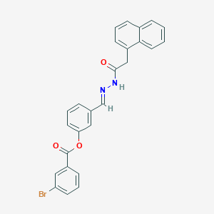 3-{(E)-[2-(naphthalen-1-ylacetyl)hydrazinylidene]methyl}phenyl 3-bromobenzoate