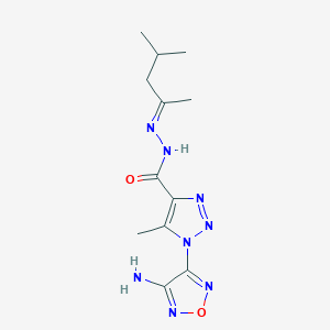 1-(4-amino-1,2,5-oxadiazol-3-yl)-5-methyl-N'-[(2E)-4-methylpentan-2-ylidene]-1H-1,2,3-triazole-4-carbohydrazide