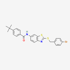 N-{2-[(4-bromobenzyl)sulfanyl]-1,3-benzothiazol-6-yl}-4-tert-butylbenzamide