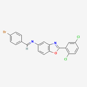 N-[(E)-(4-bromophenyl)methylidene]-2-(2,5-dichlorophenyl)-1,3-benzoxazol-5-amine