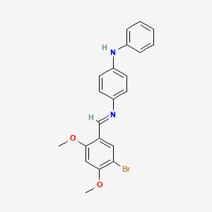 N-[(E)-(5-bromo-2,4-dimethoxyphenyl)methylidene]-N'-phenylbenzene-1,4-diamine