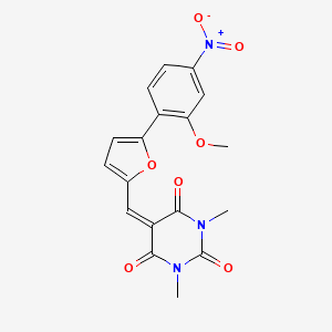 5-{[5-(2-Methoxy-4-nitrophenyl)furan-2-YL]methylidene}-1,3-dimethyl-1,3-diazinane-2,4,6-trione