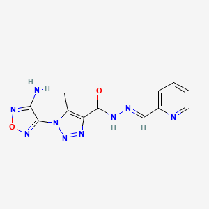 1-(4-amino-1,2,5-oxadiazol-3-yl)-5-methyl-N'-[(E)-pyridin-2-ylmethylidene]-1H-1,2,3-triazole-4-carbohydrazide