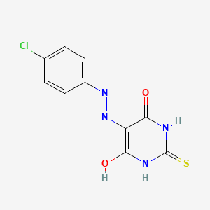 5-[2-(4-Chlorophenyl)hydrazin-1-ylidene]-2-sulfanylidene-1,3-diazinane-4,6-dione