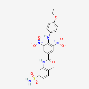 4-[(4-ethoxyphenyl)amino]-N-(2-methyl-5-sulfamoylphenyl)-3,5-dinitrobenzamide