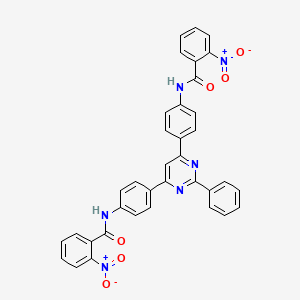 molecular formula C36H24N6O6 B15012282 N,N'-[(2-phenylpyrimidine-4,6-diyl)dibenzene-4,1-diyl]bis(2-nitrobenzamide) 