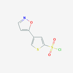 molecular formula C7H4ClNO3S2 B1501234 4-(1,2-恶唑-5-基)噻吩-2-磺酰氯 CAS No. 1060817-63-1