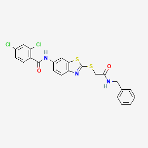 N-(2-{[2-(benzylamino)-2-oxoethyl]sulfanyl}-1,3-benzothiazol-6-yl)-2,4-dichlorobenzamide