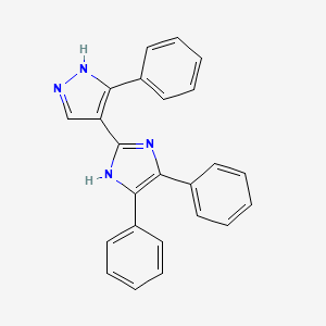 molecular formula C24H18N4 B15012391 4,5-diphenyl-2-(3-phenyl-1H-pyrazol-4-yl)-1H-imidazole 