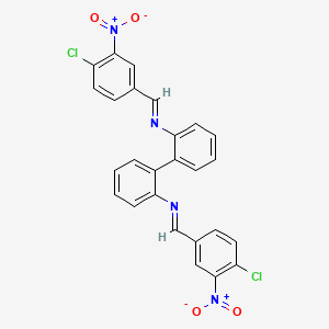 N,N'-bis[(E)-(4-chloro-3-nitrophenyl)methylidene]biphenyl-2,2'-diamine