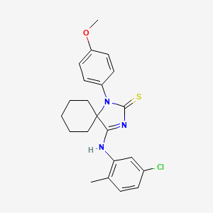 molecular formula C22H24ClN3OS B15012435 (4Z)-4-[(5-chloro-2-methylphenyl)imino]-1-(4-methoxyphenyl)-1,3-diazaspiro[4.5]decane-2-thione 