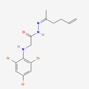 molecular formula C14H16Br3N3O B15012444 N'-[(2Z)-Hex-5-EN-2-ylidene]-2-[(2,4,6-tribromophenyl)amino]acetohydrazide 