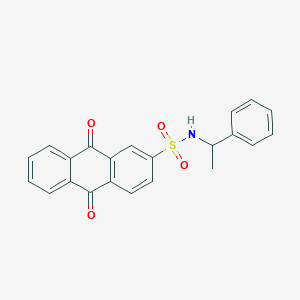 molecular formula C22H17NO4S B15012450 9,10-dioxo-N-(1-phenylethyl)-9,10-dihydroanthracene-2-sulfonamide 