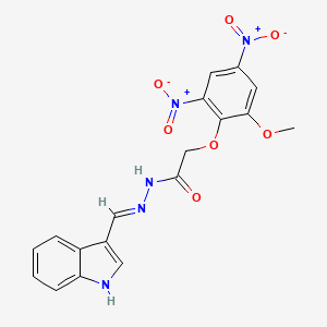 N'-[(E)-1H-indol-3-ylmethylidene]-2-(2-methoxy-4,6-dinitrophenoxy)acetohydrazide