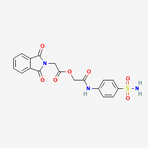 molecular formula C18H15N3O7S B15012481 2-oxo-2-[(4-sulfamoylphenyl)amino]ethyl (1,3-dioxo-1,3-dihydro-2H-isoindol-2-yl)acetate 