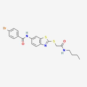 molecular formula C20H20BrN3O2S2 B15012522 4-bromo-N-(2-{[2-(butylamino)-2-oxoethyl]sulfanyl}-1,3-benzothiazol-6-yl)benzamide 