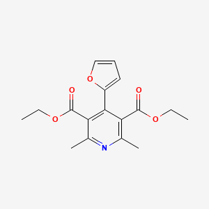 molecular formula C17H19NO5 B15012534 Diethyl 4-(furan-2-yl)-2,6-dimethylpyridine-3,5-dicarboxylate CAS No. 70298-15-6