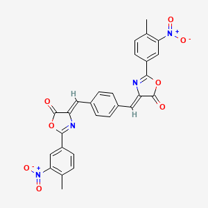 (4Z,4'Z)-4,4'-[benzene-1,4-diyldi(Z)methylylidene]bis[2-(4-methyl-3-nitrophenyl)-1,3-oxazol-5(4H)-one]