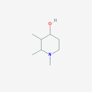 molecular formula C8H17NO B15012561 1,2,3-Trimethylpiperidin-4-ol 