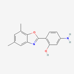 5-Amino-2-(5,7-dimethyl-1,3-benzoxazol-2-yl)phenol