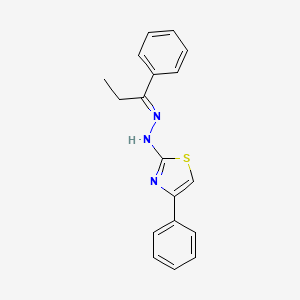 4-phenyl-2-[(2E)-2-(1-phenylpropylidene)hydrazinyl]-1,3-thiazole